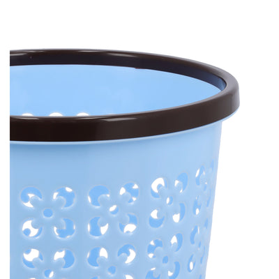 Royalford RF10214 12L Plastic Dust Bin | Durable Household Waste Bin | Ventilated Floral Design | Lightweight PP Garbage Bin for Kitchen, Bathroom, Bedroom and Office Use