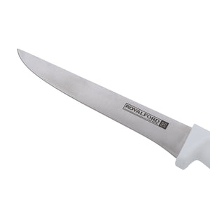 Royalford RF10232 6” boning knife| stainless steel blade, PP handle, sharp, durable & food-grade design| for trimming meat, poultry, and precise kitchen cutting tasks|