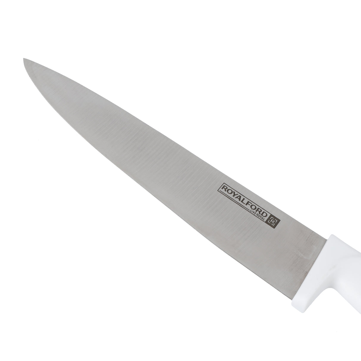 Royalford RF10233 7” Slicer Knife| features a premium stainless steel blade and ergonomic PP handle| perfect for precise slicing of fruits, vegetables, and meats safely|