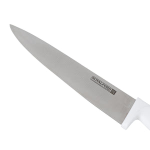Royalford RF10234 8” Chef Knife| features a premium stainless steel blade with ergonomic PP handle| durable, sharp, and perfect for chopping, slicing, and dicing tasks|