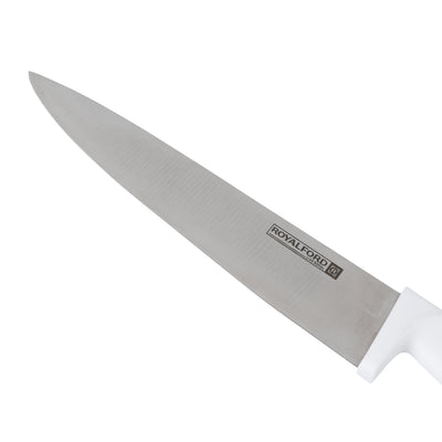 Royalford RF10234 8” Chef Knife| features a premium stainless steel blade with ergonomic PP handle| durable, sharp, and perfect for chopping, slicing, and dicing tasks|