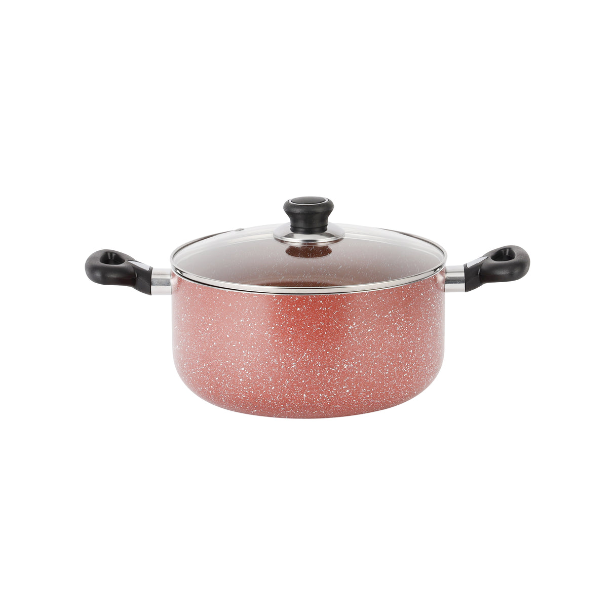 Royalford RF10244 10 Pieces Granite Coated Cookware Set  | Induction Compatible Aluminium Pots and Pans | Tempered Glass Lids |  3 Layer Coating  & Durable Design