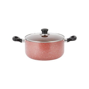 Royalford RF10244 10 Pieces Granite Coated Cookware Set  | Induction Compatible Aluminium Pots and Pans | Tempered Glass Lids |  3 Layer Coating  & Durable Design