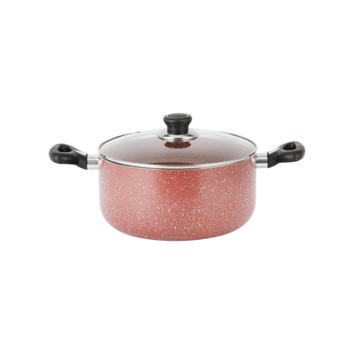 Royalford RF10244 10 Pieces Granite Coated Cookware Set  | Induction Compatible Aluminium Pots and Pans | Tempered Glass Lids |  3 Layer Coating  & Durable Design