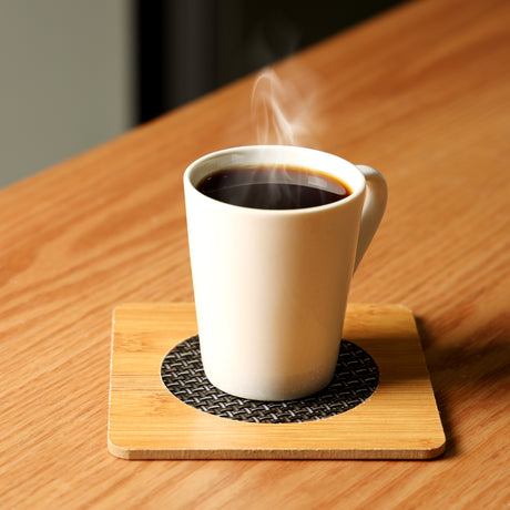 Royalford RF10245 Bamboo Square Heat Pad | 14.5cm | Eco-Friendly | Non-Slip Heat Resistant Durable Kitchen Trivet Mat | Perfect For Hot Pots & Dishes | Antibacterial