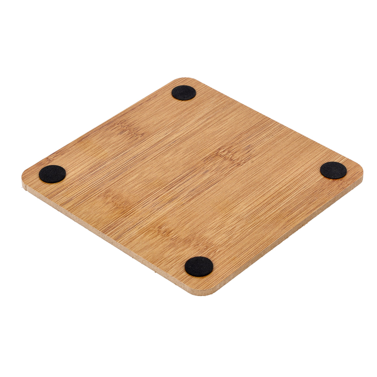 Royalford RF10245 Bamboo Square Heat Pad | 14.5cm | Eco-Friendly | Non-Slip Heat Resistant Durable Kitchen Trivet Mat | Perfect For Hot Pots & Dishes | Antibacterial