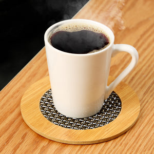 Royalford RF10246 Bamboo Round Heat Pad | 14.5cm | Heat Resistant | Eco-Friendly Non-Slip Trivet Mat | Durable Kitchen Pad | Perfect for Hot Pots, Pans & Cookware