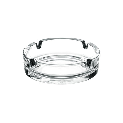 Royalford RF10254 Glass Ashtray | 10.8cm | Crystal Clear Lead-Free Durable Ash Tray with Cigarette Holders | Stylish Design | Perfect for Home and Office Table Use