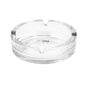 Royalford RF10254 Glass Ashtray | 10.8cm | Crystal Clear Lead-Free Durable Ash Tray with Cigarette Holders | Stylish Design | Perfect for Home and Office Table Use