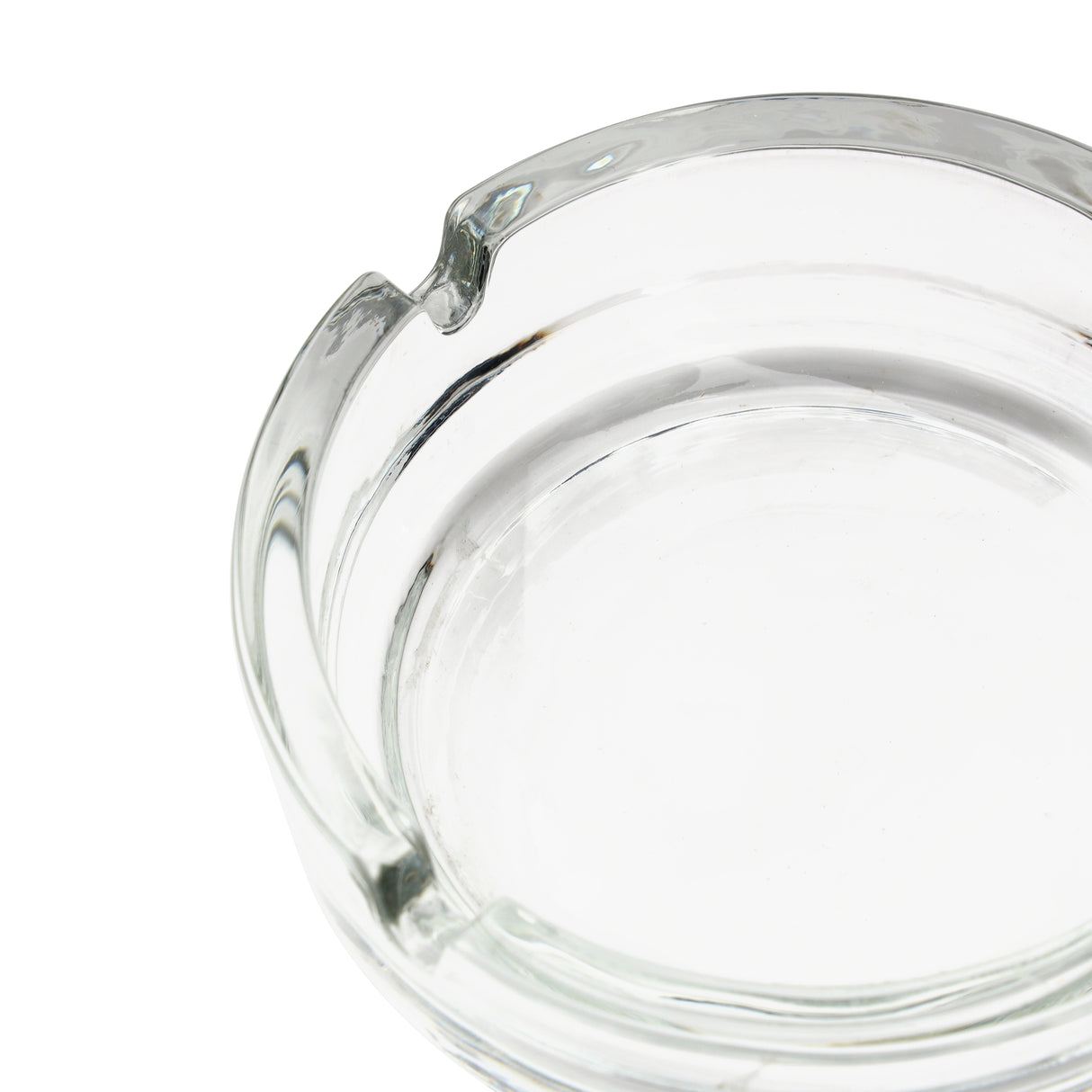 Royalford RF10254 Glass Ashtray | 10.8cm | Crystal Clear Lead-Free Durable Ash Tray with Cigarette Holders | Stylish Design | Perfect for Home and Office Table Use