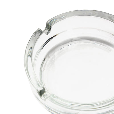Royalford RF10254 Glass Ashtray | 10.8cm | Crystal Clear Lead-Free Durable Ash Tray with Cigarette Holders | Stylish Design | Perfect for Home and Office Table Use