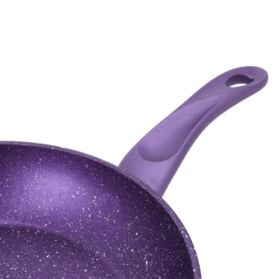 Royalford RF10263 28cm Aluminium Frypan | Durable Granite Coating | 5 Layer Non-Stick Construction | 4.5mm Thick Body | Bakelite Handle | PTFE & PFOA Free| Easy to Clean