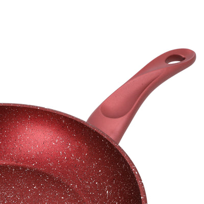 Royalford RF10264 Aluminium Frypan 30cm | 5 Layer Durable Granite Coated Non Stick Frying Pan | Forged Aluminium Body | Strong Bakelite Handle | PTFE &  PFOA Free