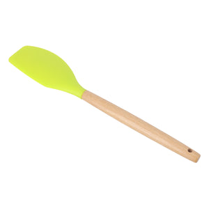 Royalford RF10273 Silicone Spatula|  Wooden Handle, made from food-grade silicone & heat-resistant| non-stick friendly, durable, flexible & ideal for cooking and baking|