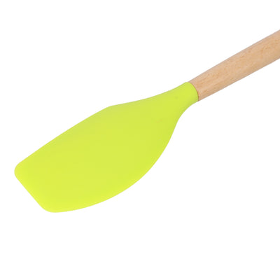 Royalford RF10273 Silicone Spatula|  Wooden Handle, made from food-grade silicone & heat-resistant| non-stick friendly, durable, flexible & ideal for cooking and baking|
