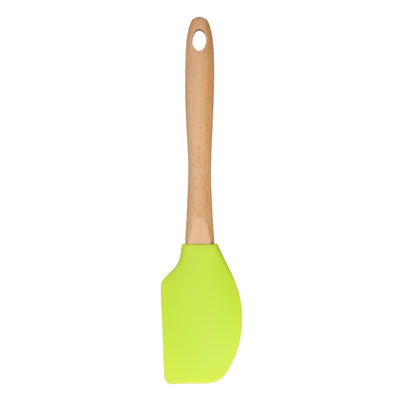 Royalford RF10274 3PCS Silicone Kitchen Tools Set | Wooden Handles |  Heat Resistant Food Grade Spatulas & Basting Brush for Baking, Mixing, Cooking & Non-Stick Cookware