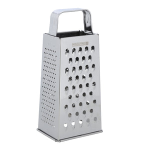 Royalford RF10292 4 Side Stainless Steel Grater 9| ultra-sharp blades & durable food-grade design| grating, slicing, shredding, zesting & dishwasher safe kitchen tool|
