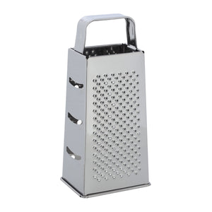 Royalford RF10292 4 Side Stainless Steel Grater 9| ultra-sharp blades & durable food-grade design| grating, slicing, shredding, zesting & dishwasher safe kitchen tool|