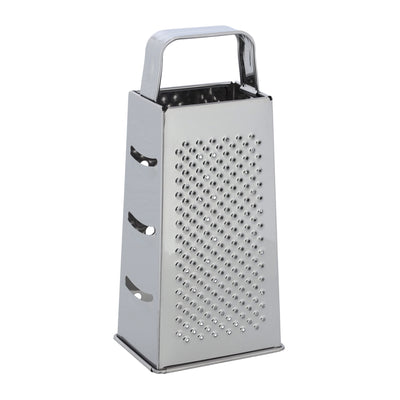 Royalford RF10292 4 Side Stainless Steel Grater 9| ultra-sharp blades & durable food-grade design| grating, slicing, shredding, zesting & dishwasher safe kitchen tool|