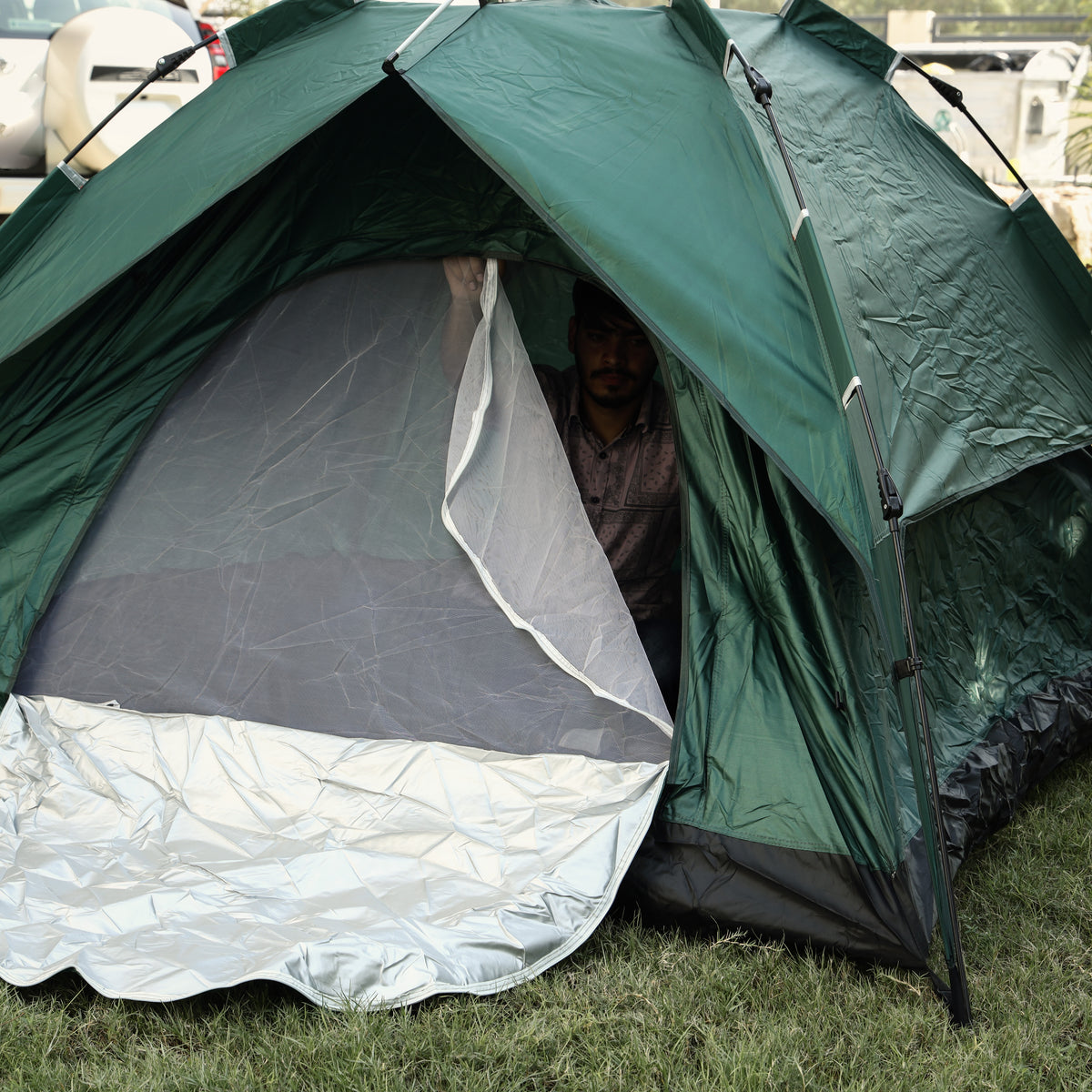 Royalford Season Tent RF10296 |  4 Person Waterproof Camping Tent |Easy Setup & Foldable Outdoor Tent |  Waterproof & Durable Design | Modular Assembly Options