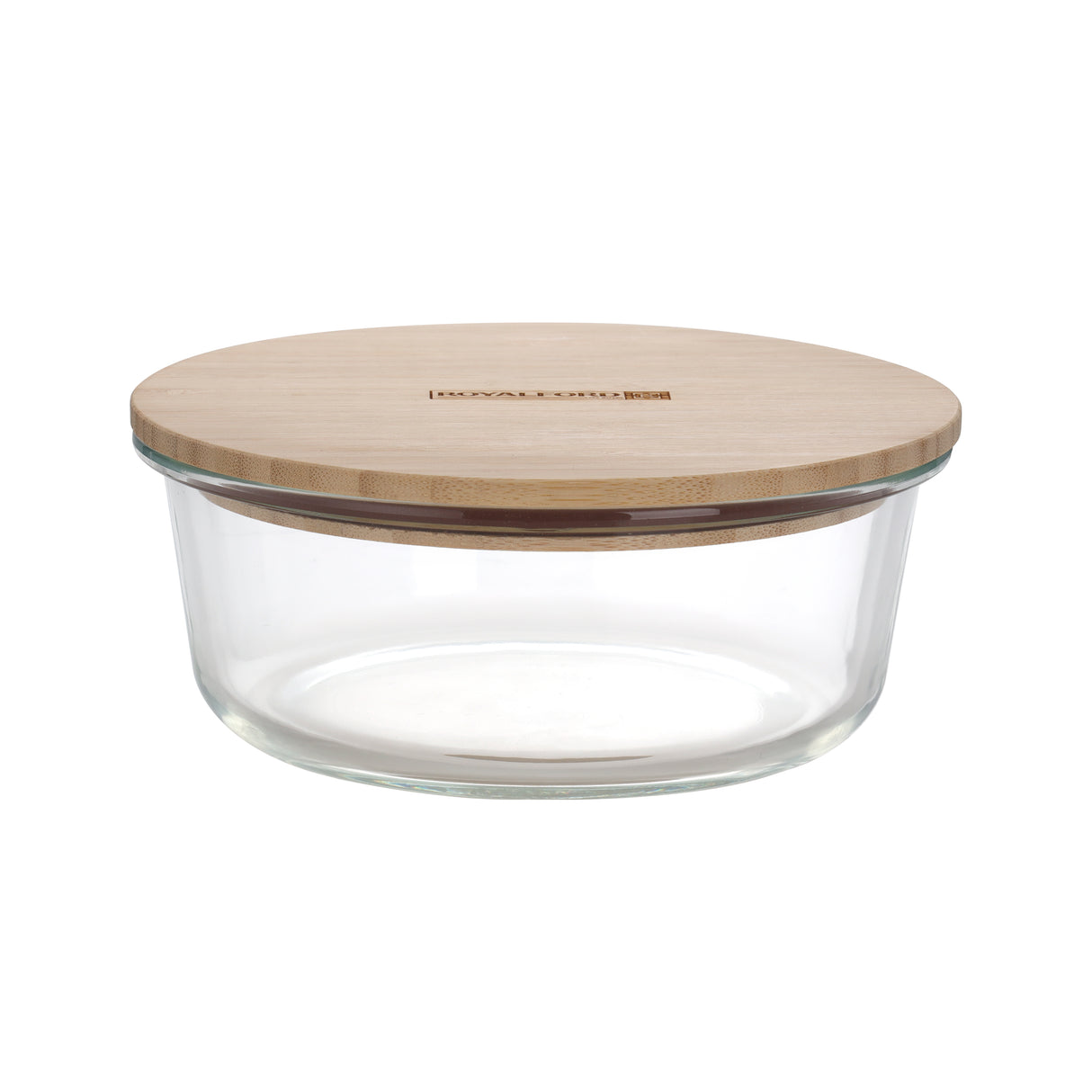Royalford RF10323 400ml Round Glass Food Container | Bamboo Lid | Borosilicate Airtight Leakproof Food Storage Box | Eco Friendly Kitchen Meal Prep Container| Easy To Use