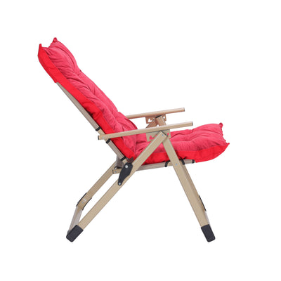 Royalford RF10344 Camping Chair with Cushioned Seat | Lightweight & Portable Design | Foldable Comfortable Outdoor & Indoor Chair for Camping, Picnic & Home Relaxing Use