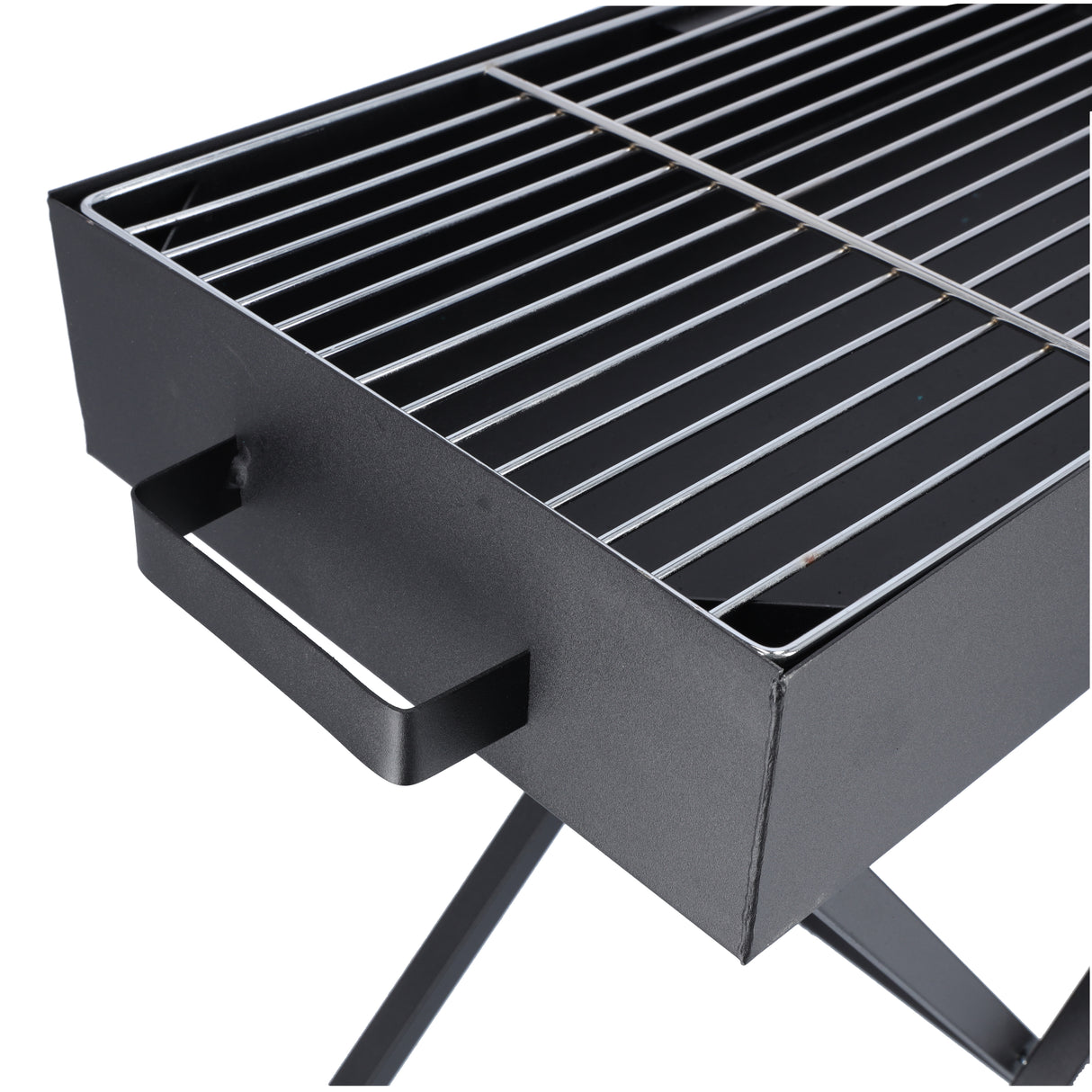 Royalford RF10354 Barbecue Grill Stand with Blower | Durable Iron Charcoal BBQ Stand 30 x 80 cm | Foldable Outdoor Barbecue Grill for Backyard Camping Picnics Use