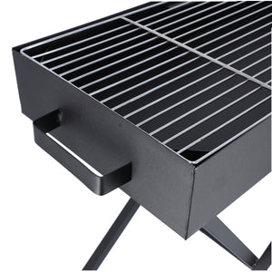 Royalford RF10354 Barbecue Grill Stand with Blower | Durable Iron Charcoal BBQ Stand 30 x 80 cm | Foldable Outdoor Barbecue Grill for Backyard Camping Picnics Use