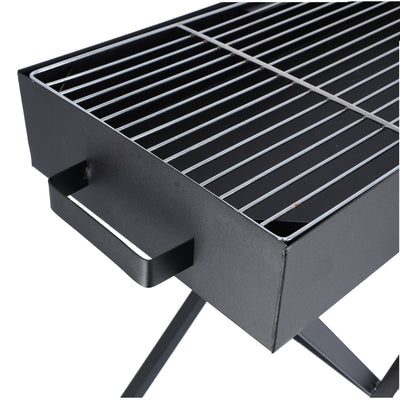 Royalford RF10354 Barbecue Grill Stand with Blower | Durable Iron Charcoal BBQ Stand 30 x 80 cm | Foldable Outdoor Barbecue Grill for Backyard Camping Picnics Use