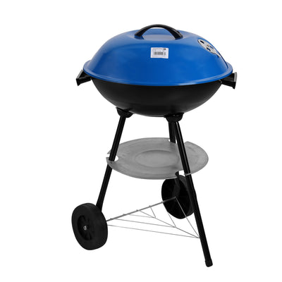 Royalford RF10360 Wheeled Barbecue Stand with Grill | Durable Iron Construction | Large  Grilling Area | Portable Detachable BBQ | Lid & Wheels for Easy Outdoor Cooking