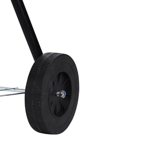 Royalford RF10360 Wheeled Barbecue Stand with Grill | Durable Iron Construction | Large  Grilling Area | Portable Detachable BBQ | Lid & Wheels for Easy Outdoor Cooking