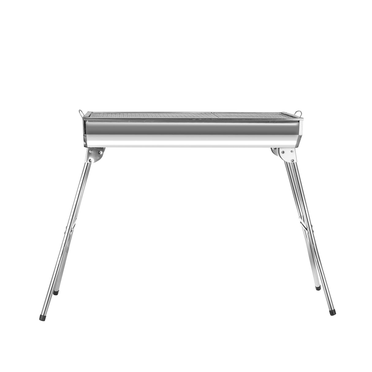 Royalford RF10362 Stainless Steel Barbecue Stand with Grill | Foldable & Portable Outdoor BBQ | Large Grill Area | Durable Stainless Steel Construction for Easy Cooking