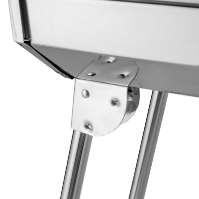 Royalford RF10362 Stainless Steel Barbecue Stand with Grill | Foldable & Portable Outdoor BBQ | Large Grill Area | Durable Stainless Steel Construction for Easy Cooking