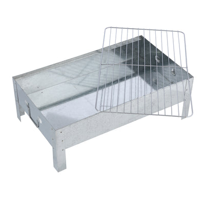 Royalford RF10364 Barbecue Stand with Grill 39x23cm | Foldable Portable Iron BBQ Grill | Large Cooking Area| Durable Construction for Outdoor Camping, Picnic & Garden Use