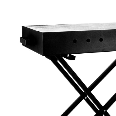 Royalford RF10367 Barbecue Stand with Grill | Foldable & Portable Iron BBQ Grill Stand for Outdoor Camping, Picnic, Garden Cooking with Iron Build Large Grilling Area