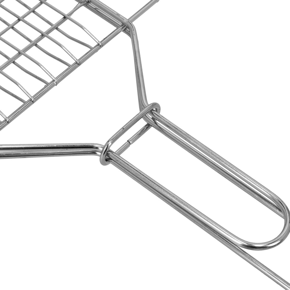 Royalford RF10371 BBQ Grill | Chromium Plated Iron Grill Net with Wooden Handle | Portable Barbecue Rack for Fish, Meat &  Vegetables | Outdoor Camping BBQ Cooking Tool