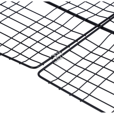 Royalford RF10374 Barbecue Grill Rack  | Heavy Duty E-Coated Iron BBQ Grilling Basket | Heat Resistant Wooden Handle for Chicken, Fish, Meat & Vegetables Outdoor Use