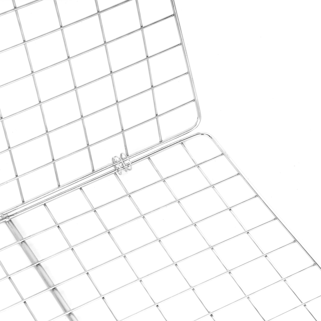 Royalford RF10376 BBQ Grill | Chromium Plated Iron Barbecue Grill Basket with Wooden Handle | Lockable Grilling Net for Chicken, Fish, Meat & Vegetables | Easy to clean