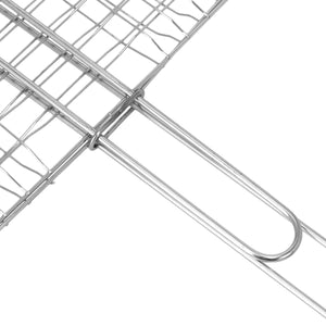 Royalford RF10384 BBQ Grill Rack with Wooden Handle | Chromium Plated Barbecue Grill Basket for Grilling Chicken, Fish, Meat & Vegetables | Outdoor BBQ Cooking Rack