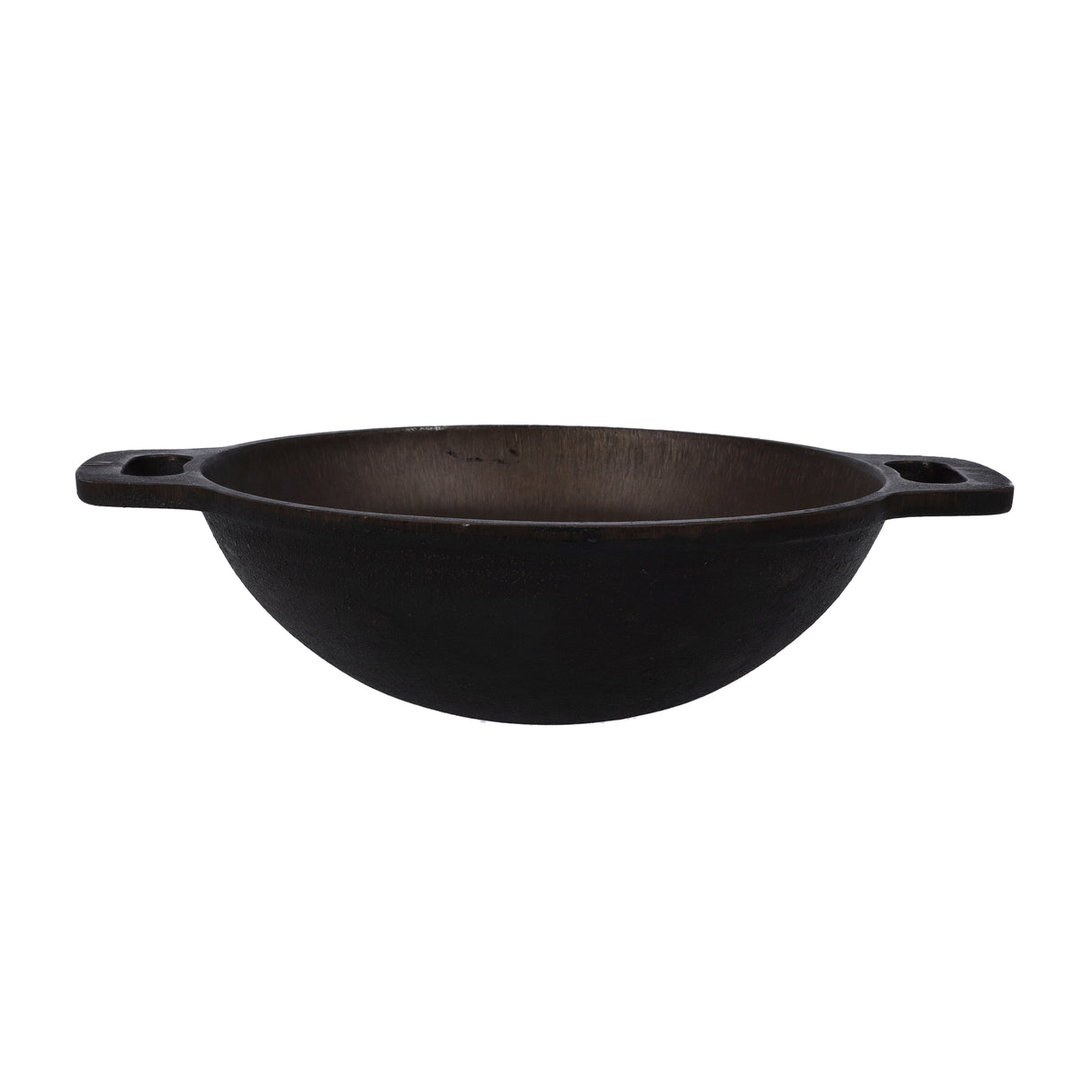 Royalford RF10399 10 Inch Cast Iron Double Handle Kadai | Heavy Duty Construction| Superior Heat Retention | Oven Safe Design | Ideal for Gas, Ceramic & Halogen Cooking