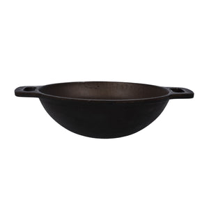 Royalford RF10399 10 Inch Cast Iron Double Handle Kadai | Heavy Duty Construction| Superior Heat Retention | Oven Safe Design | Ideal for Gas, Ceramic & Halogen Cooking