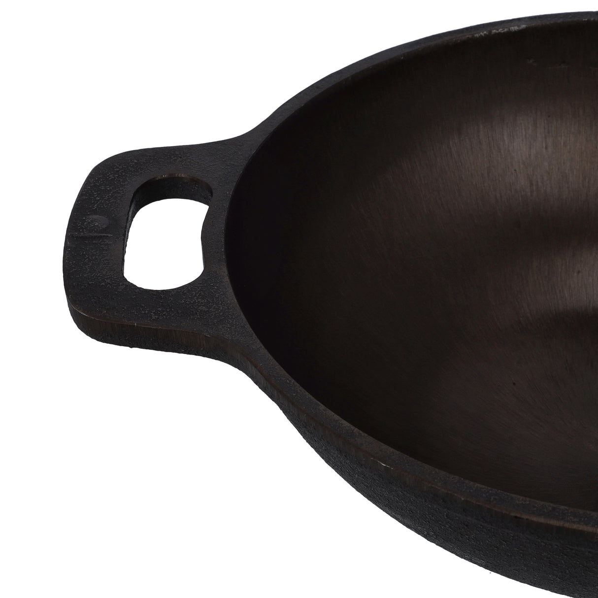 Royalford RF10399 10 Inch Cast Iron Double Handle Kadai | Heavy Duty Construction| Superior Heat Retention | Oven Safe Design | Ideal for Gas, Ceramic & Halogen Cooking