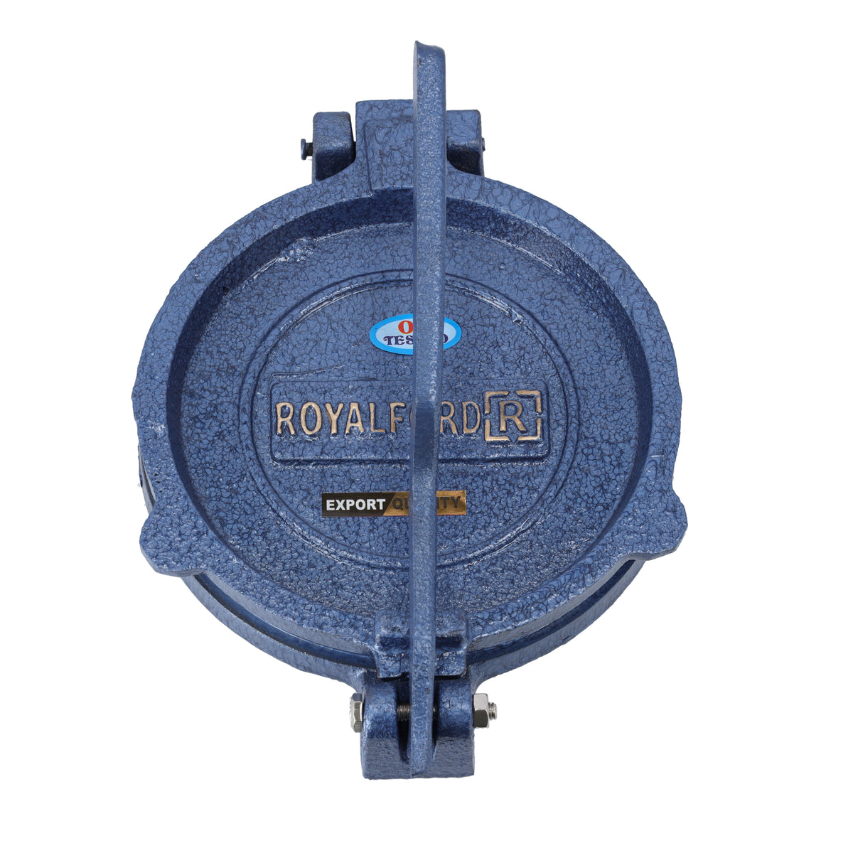 Royalford RF10407 Chapati Press | 18.5cm Heavy Cast Iron Body | Durable Stainless Steel Plate | Perfect for Roti, Poori & Tortilla | Easy Grip Handle | Non-Slip Base