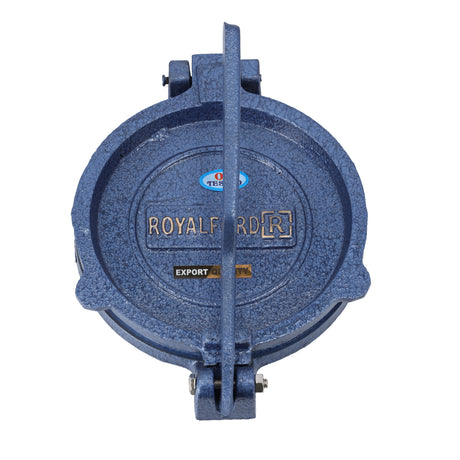 Royalford RF10407 Chapati Press | 18.5cm Heavy Cast Iron Body | Durable Stainless Steel Plate | Perfect for Roti, Poori & Tortilla | Easy Grip Handle | Non-Slip Base
