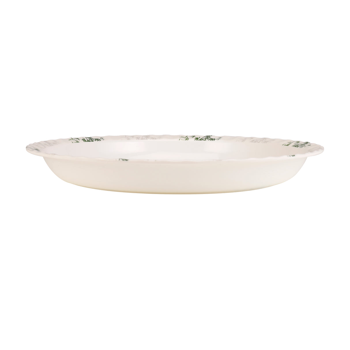 Royalford RF10417 18 Inch Melamine Round Tray |  Elegant Bamboo Design Chip-Resistant Dishwasher Safe Serving Tray | Perfect for Home, Restaurant & Catering Use