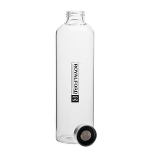 Royalford RF10434 Borosilicate Glass Water Bottle 1000ML BPA Free Transparent Drinking Bottle | Stainless Steel Lid |Reusable Glass Bottle for Water, Juice & Detox Drinks