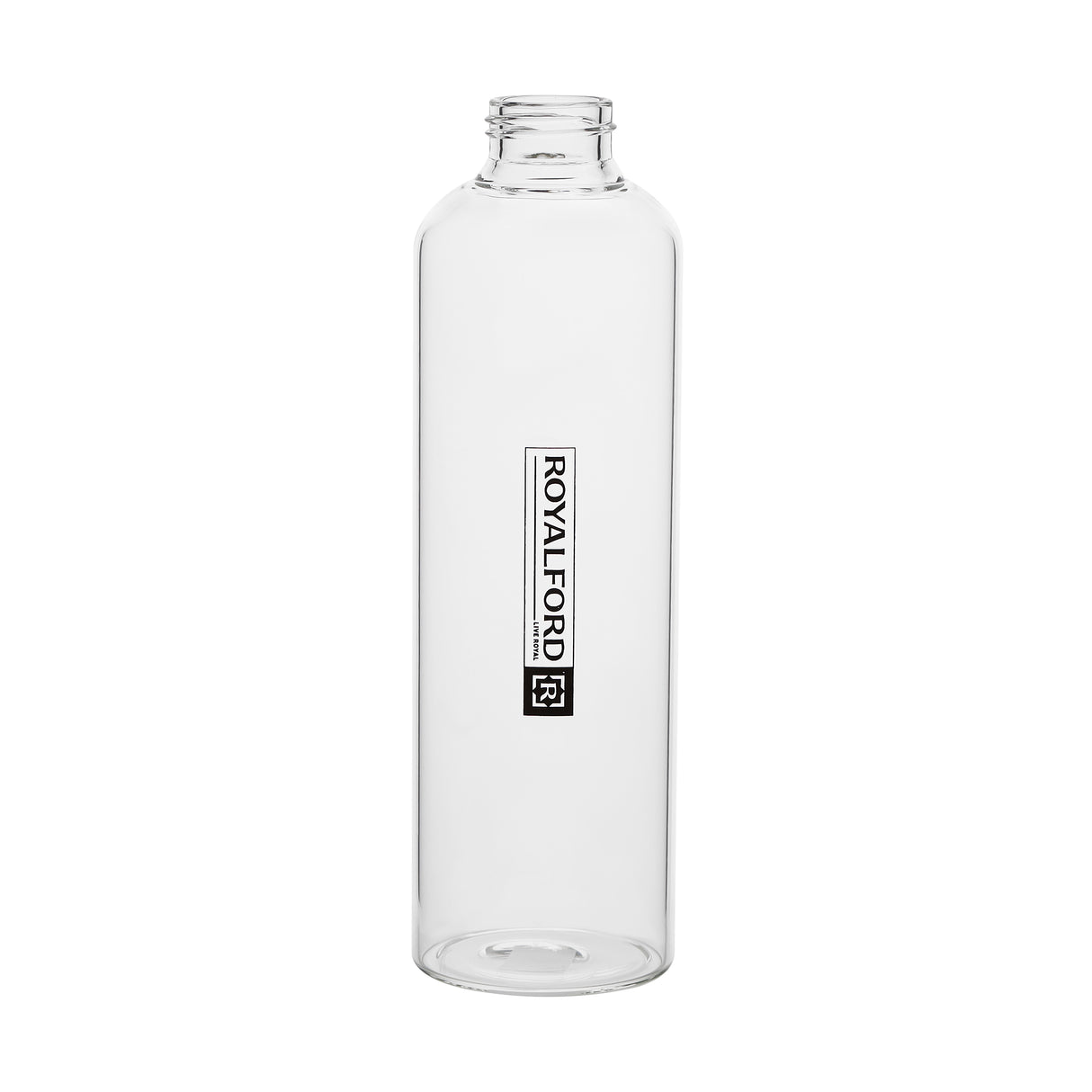 Royalford RF10434 Borosilicate Glass Water Bottle 1000ML BPA Free Transparent Drinking Bottle | Stainless Steel Lid |Reusable Glass Bottle for Water, Juice & Detox Drinks