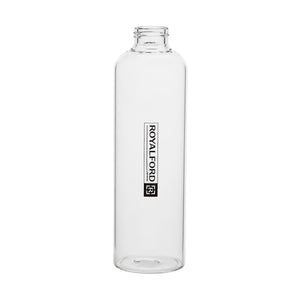 Royalford RF10434 Borosilicate Glass Water Bottle 1000ML BPA Free Transparent Drinking Bottle | Stainless Steel Lid |Reusable Glass Bottle for Water, Juice & Detox Drinks