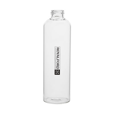 Royalford RF10434 Borosilicate Glass Water Bottle 1000ML BPA Free Transparent Drinking Bottle | Stainless Steel Lid |Reusable Glass Bottle for Water, Juice & Detox Drinks