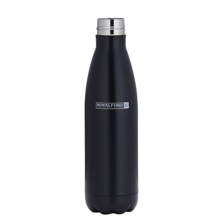 Royalford RF10445 1.0L Vacuum Bottle | SS304 Stainless Steel Inner | SS201 Matte Finish Outer Body| Double Wall Insulated | Leak-Resistant  Bottle for Hot & Cold Drinks
